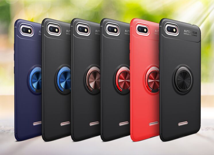 Чехол с магнитным кольцом UniCase Magnetic Ring для Xiaomi Redmi 6A - Blue: фото 3 из 12