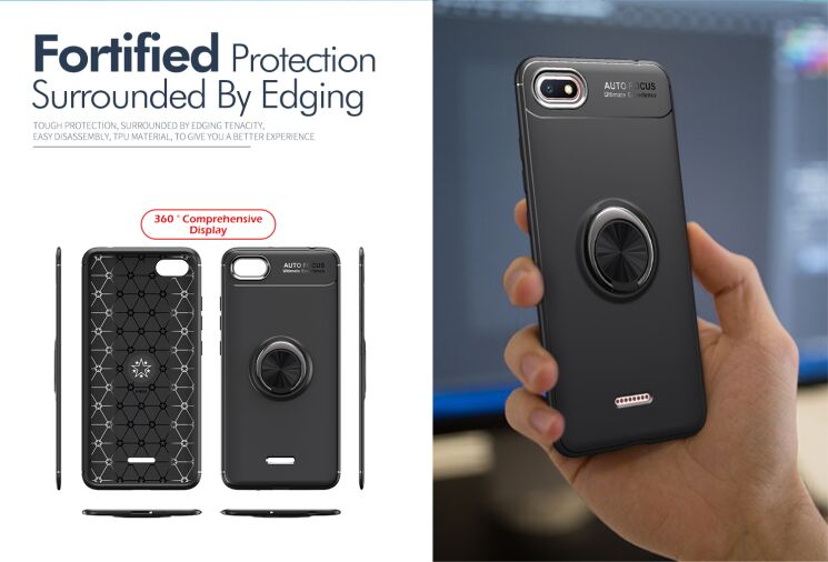 Чехол с магнитным кольцом UniCase Magnetic Ring для Xiaomi Redmi 6A - Blue: фото 7 из 12