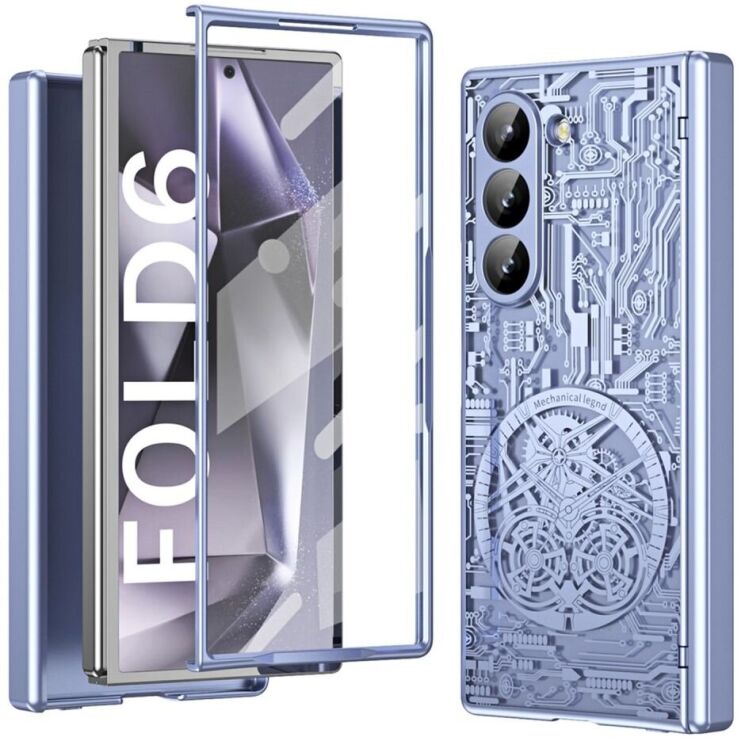 Защитный чехол UniCase Mechanical Legend для Samsung Galaxy Fold 6 - Blue: фото 1 из 7