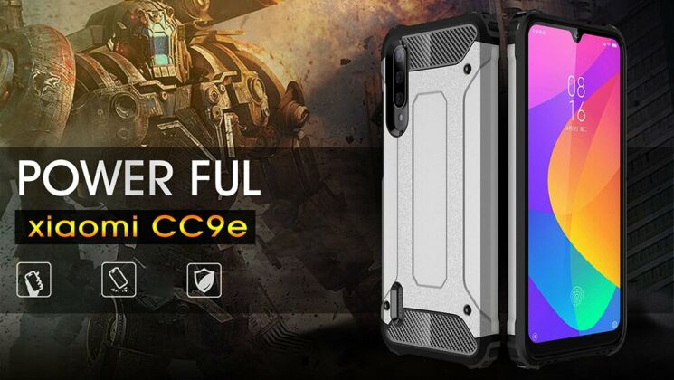Защитный чехол UniCase Rugged Guard для Xiaomi Mi CC9e / Mi A3 - Black: фото 2 из 9