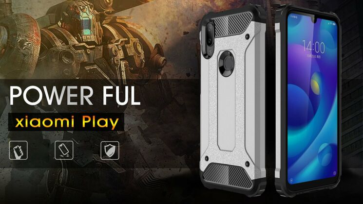 Защитный чехол UniCase Rugged Guard для Xiaomi Mi Play - Dark Blue: фото 2 из 9