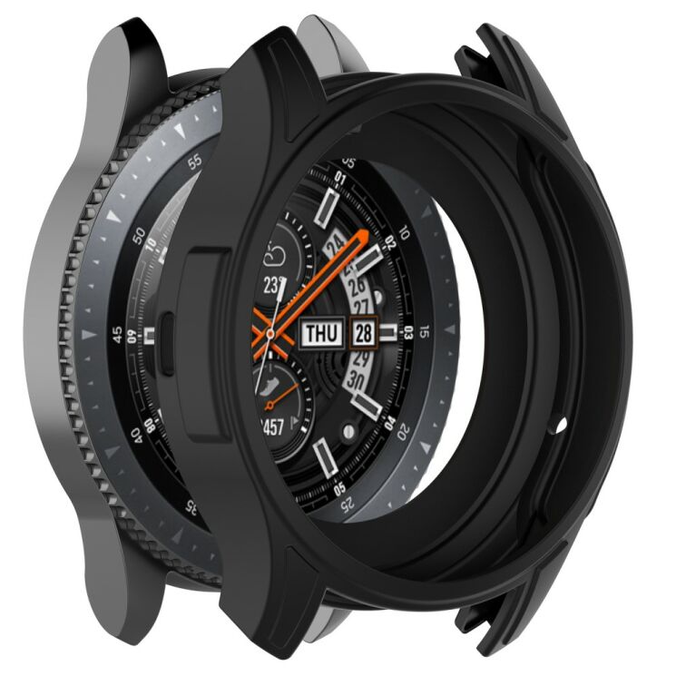 Защитный чехол UniCase Silicone Cover для Samsung Galaxy Watch 46mm - Black: фото 2 из 6