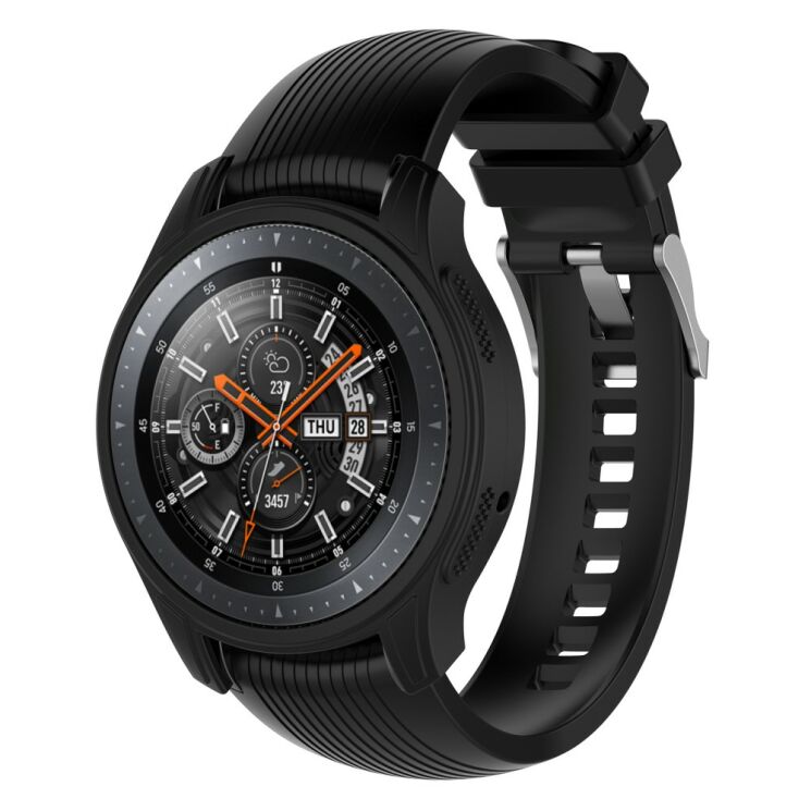 Защитный чехол UniCase Silicone Cover для Samsung Galaxy Watch 46mm - Black: фото 1 из 6
