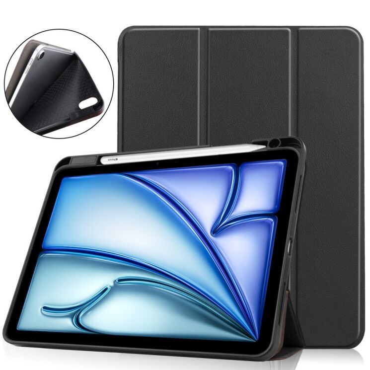 Защитный чехол UniCase Soft UltraSlim для Apple iPad Air 11 M3/M2 (2025/2024) - Black: фото 1 из 11