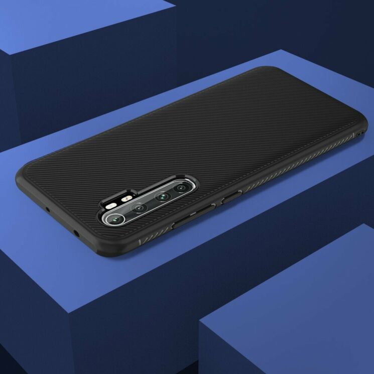 Защитный чехол UniCase Twill Soft для Xiaomi Mi Note 10 Lite - Black: фото 4 из 8