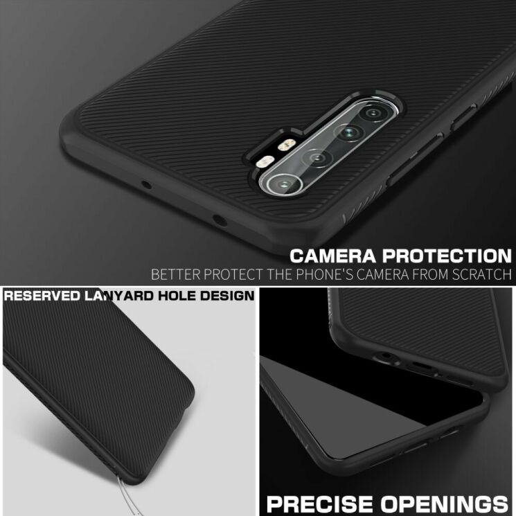 Защитный чехол UniCase Twill Soft для Xiaomi Mi Note 10 Lite - Black: фото 6 из 8