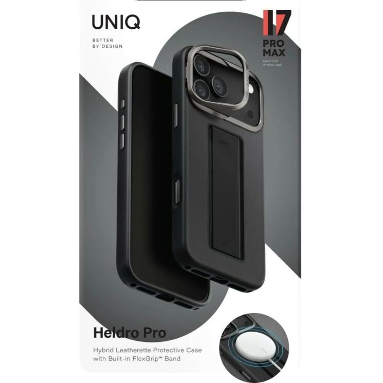 Захисний чохол UNIQ Heldro Pro MagClick для iPhone 17 Pro Max (UNIQ-IP6.9P(2025)-HELPMDBLK) - Black: фото 6 з 10