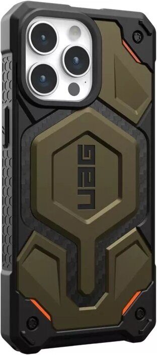 Защитный чехол URBAN ARMOR GEAR (UAG) Monarch Pro MagSafe для Apple iPhone 15 Pro Max (11422211427B) - Carbon Elemental Green: фото 2 из 6