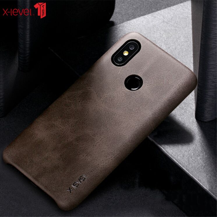 Защитный чехол X-LEVEL Vintage для Xiaomi Redmi Note 6 / Note 6 Pro - Brown: фото 3 из 12