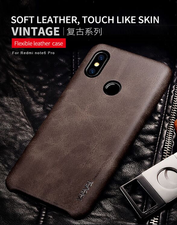 Защитный чехол X-LEVEL Vintage для Xiaomi Redmi Note 6 / Note 6 Pro - Coffee: фото 6 из 10