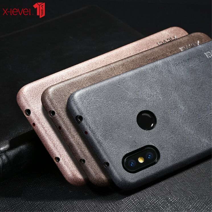 Защитный чехол X-LEVEL Vintage для Xiaomi Redmi Note 6 / Note 6 Pro - Coffee: фото 10 из 10