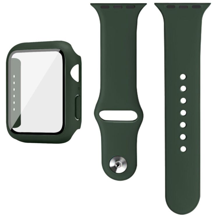 Захисний комплект IMAK Watch Strap + Case для Apple Watch 40 mm - Dark Green (251852DG) Захисний комплект IMAK Watch Strap + Case для Apple Watch 40 mm - Dark Green: фото 5 з 14