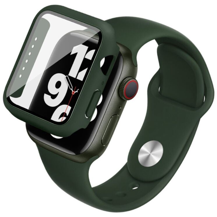 Захисний комплект IMAK Watch Strap + Case для Apple Watch 40 mm - Dark Green (251852DG) Захисний комплект IMAK Watch Strap + Case для Apple Watch 40 mm - Dark Green: фото 1 з 14