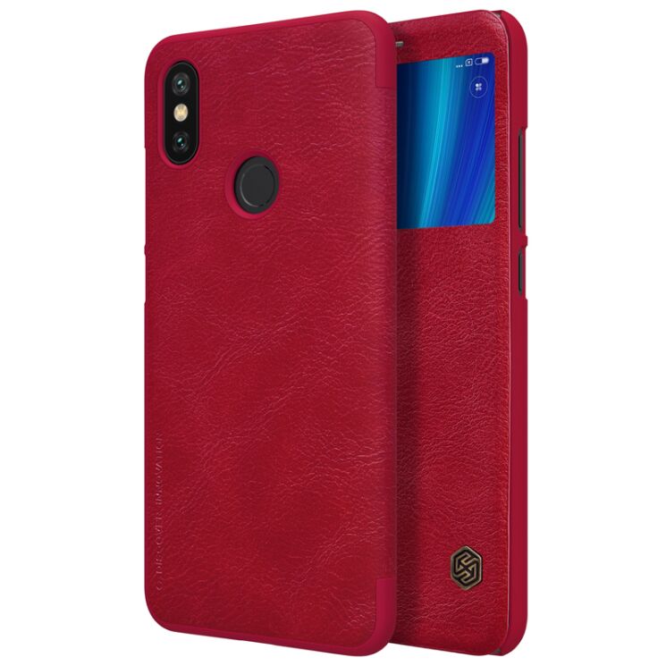 Чехол-книжка NILLKIN Qin Series для Xiaomi Mi 6X / Mi A2 - Red: фото 1 из 15