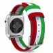 Ремінець UniCase Nylon для Apple Watch 42 (Series 10/11) / 41 / 40 / SE 40 / 38 - Red / White / Green (236202G). Фото 9 з 16