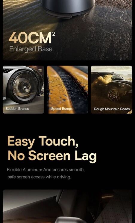 Автомобільний тримач Baseus PrimeTrip C03 (C0013C01) - Black: фото 11 з 15