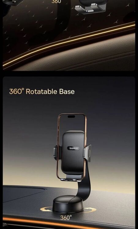 Автомобільний тримач Baseus PrimeTrip C03 (C0013C01) - Black: фото 9 з 15