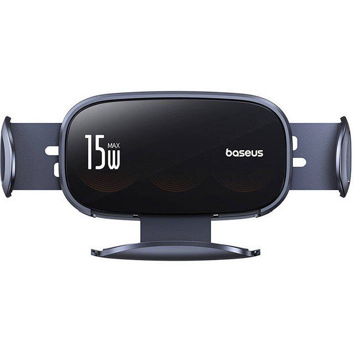 Автомобільний тримач із бездротовою зарядкою Baseus LightChaser Series (C40355901111-00) - Black: фото 4 з 17