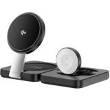 Бездротовий зарядний пристрій WIWU Wi-W028 QI2 3 in 1 (15W) - Black (958278B)