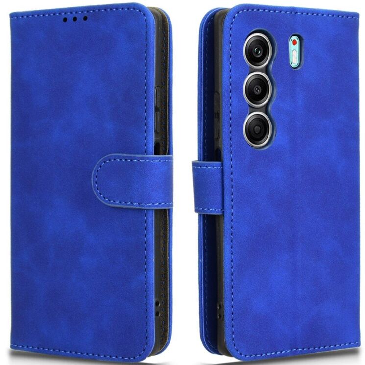 Чехол Deexe Classic Wallet для TECNO Camon 40 (CM5) - Blue: фото 1 из 6