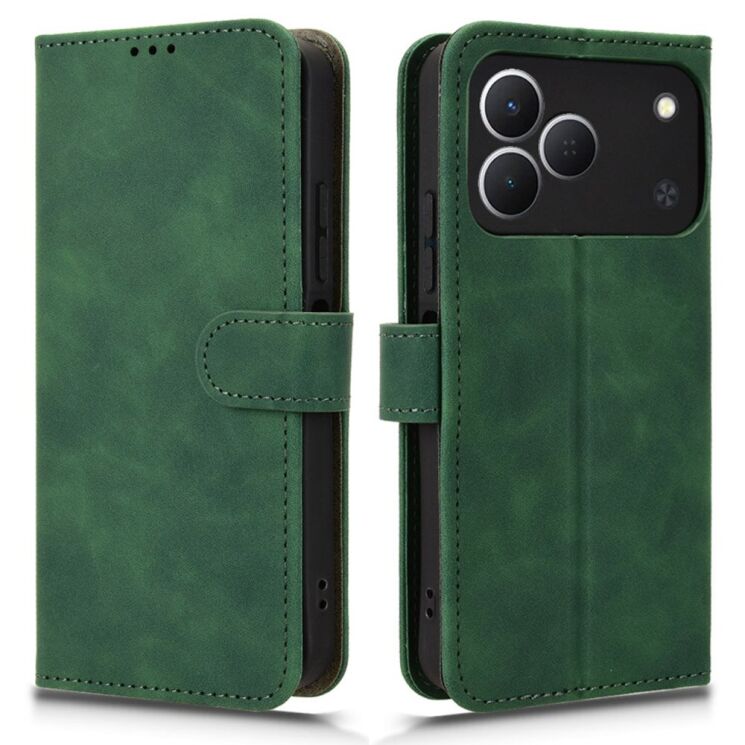 Чехол Deexe Classic Wallet для TECNO Spark 50 - Green: фото 1 из 6