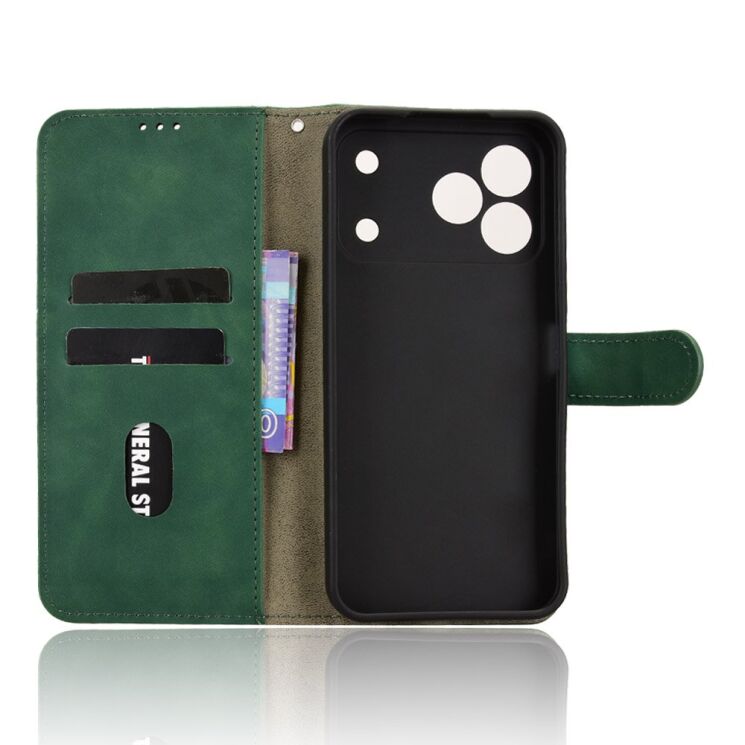 Чехол Deexe Classic Wallet для TECNO Spark 50 - Green: фото 2 из 6