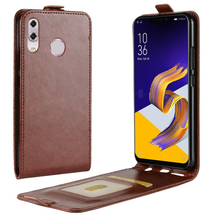 Чохол Deexe Flip Case для ASUS Zenfone 5 (ZE620KL) / 5z (ZS620KL) - Brown: фото 1 з 8