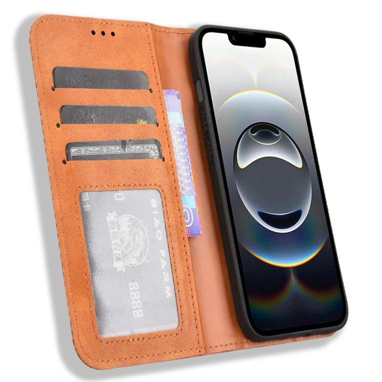 Чохол Deexe Retro Style для Apple iPhone 16e - Brown: фото 2 з 7