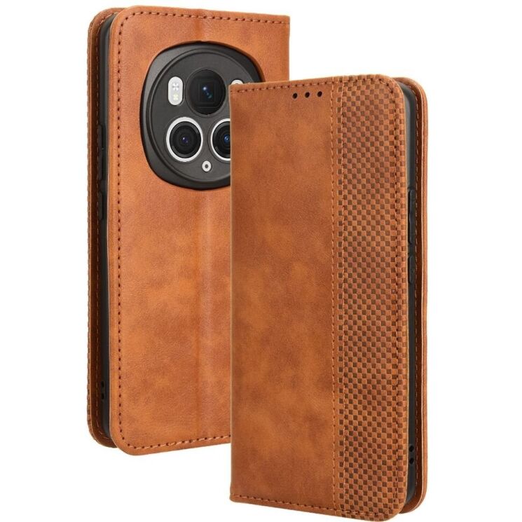 Чохол Deexe Retro Style для Honor Magic 6 Pro - Brown: фото 1 з 7
