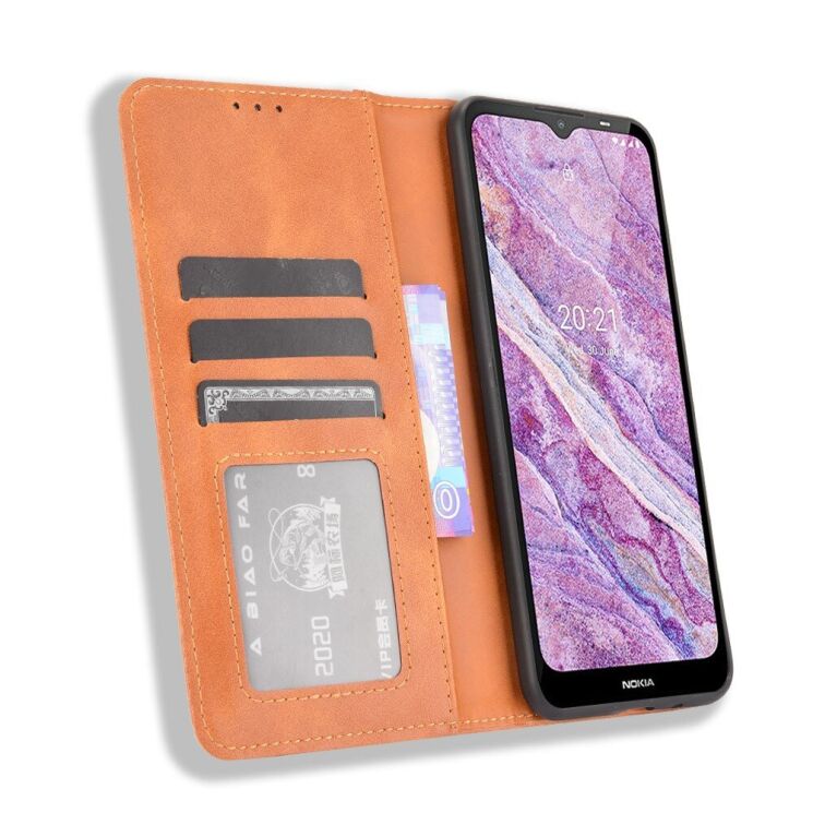 Чохол Deexe Retro Style для Nokia C10 / C20 - Brown: фото 5 з 17
