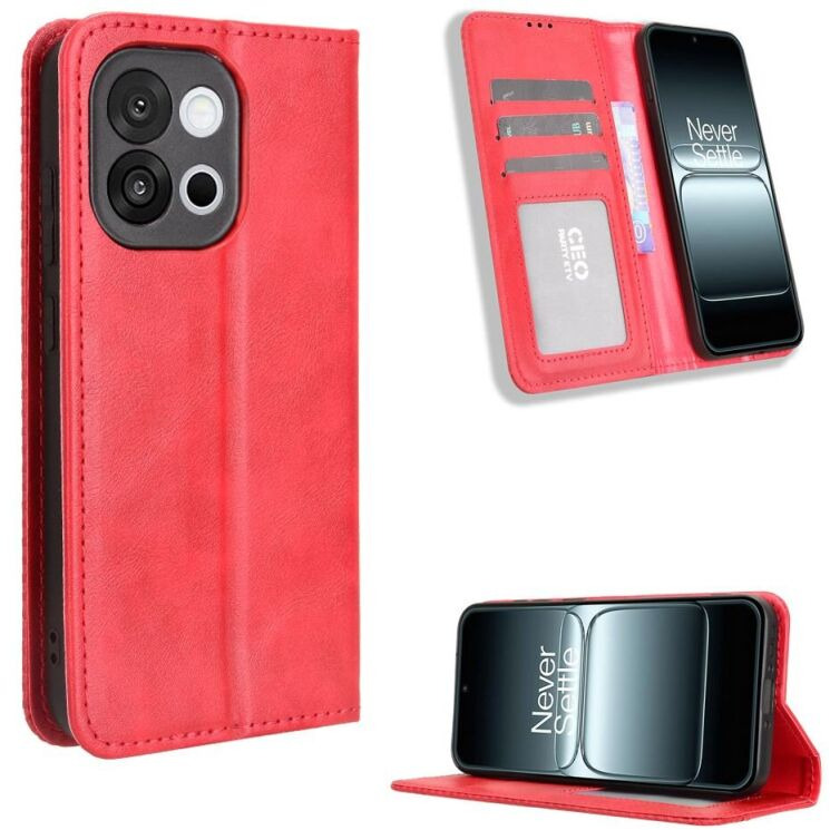 Чохол Deexe Retro Style для OnePlus 13T - Red: фото 2 з 19
