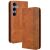 Чохол Deexe Retro Style для Samsung Galaxy S24 FE (S721) - Brown: фото 1 з 7