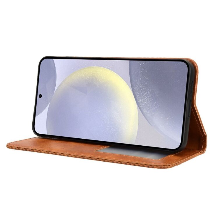 Чохол Deexe Retro Style для Samsung Galaxy S24 FE (S721) - Brown: фото 3 з 7