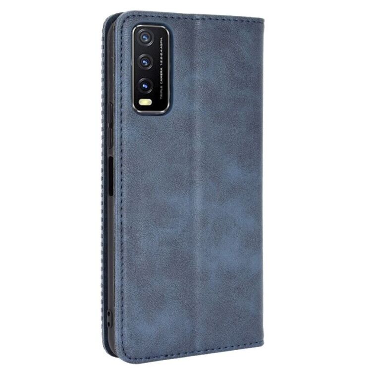 Чехол Deexe Retro Style для VIVO Y20 (V2027) / Y12s - Blue: фото 7 из 13