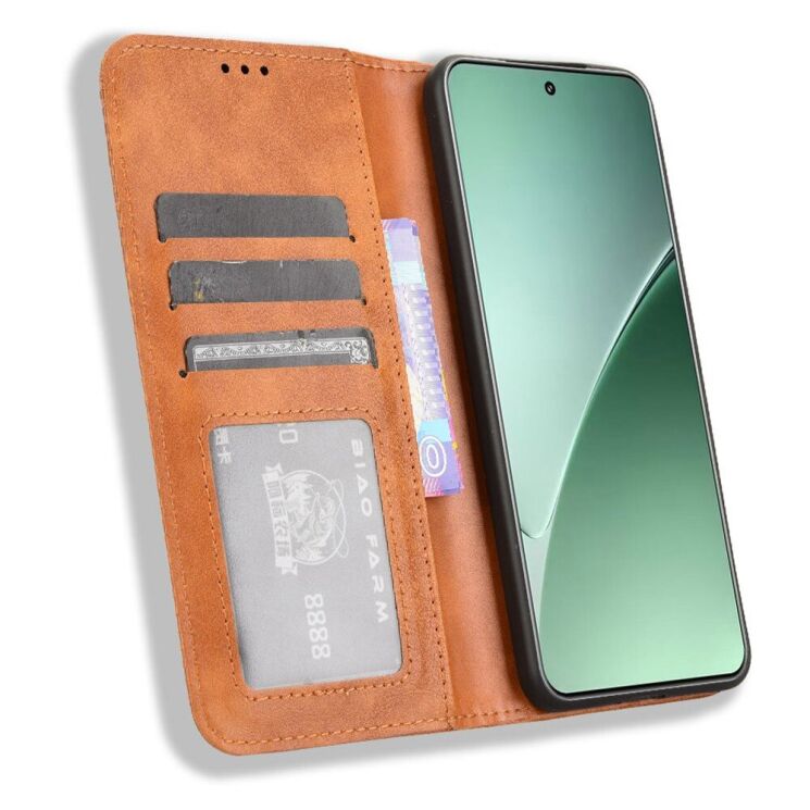 Чехол Deexe Retro Style для Xiaomi 15 - Brown: фото 3 из 7