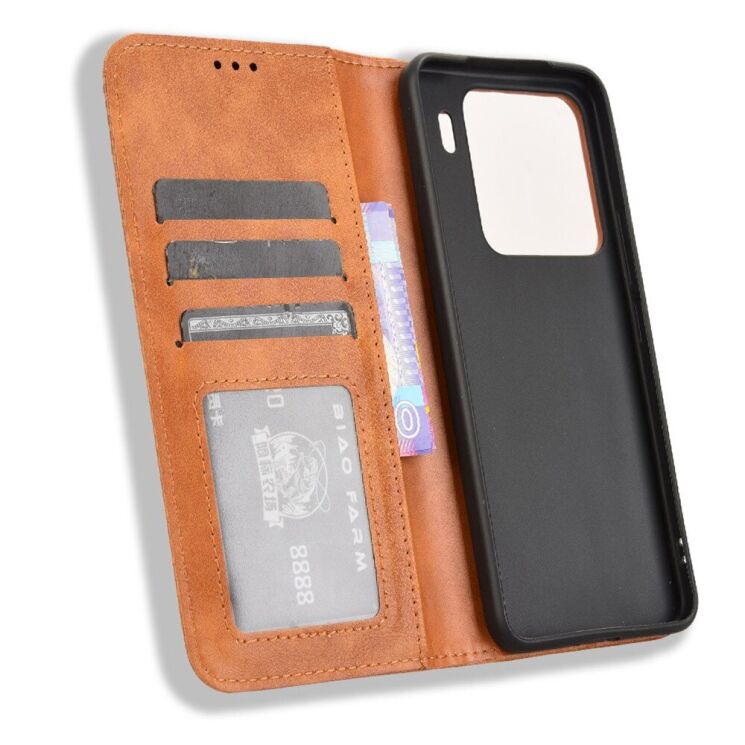 Чехол Deexe Retro Style для Xiaomi 15 - Brown: фото 2 из 7