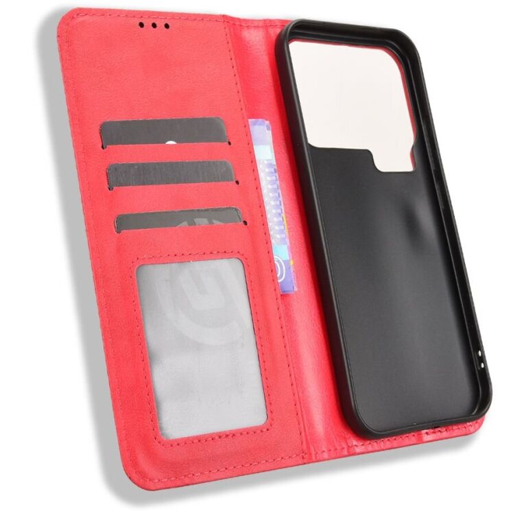 Чехол-книжка Deexe Retro Style для Xiaomi 17 Pro - Red: фото 5 из 19