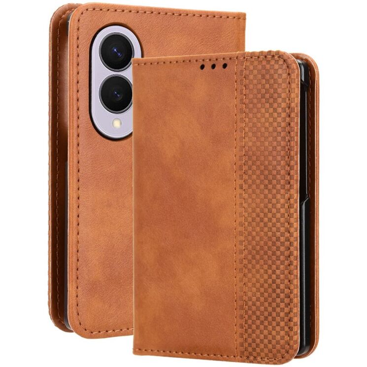 Чехол Deexe Retro Style (FF) для Samsung Galaxy Fold 8 - Brown: фото 1 из 5
