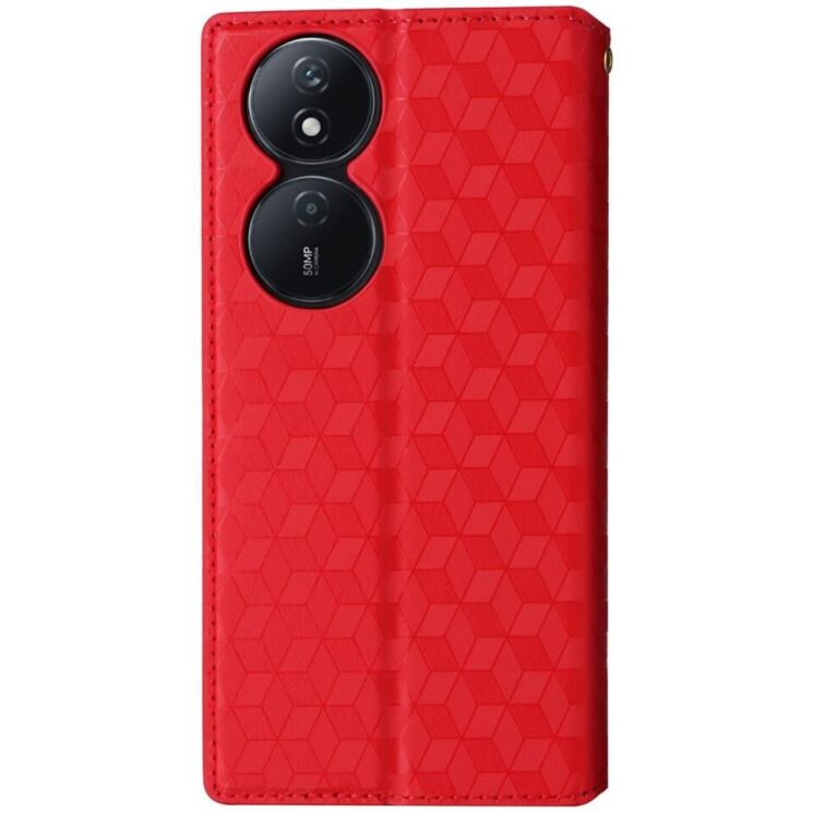 Чехол Deexe Rhombus Book для Honor X7b - Red: фото 5 из 7
