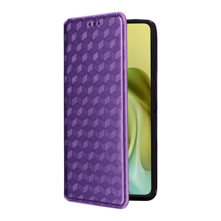 Чохол Deexe Rhombus Book для Motorola Moto G86 - Purple: фото 6 з 10