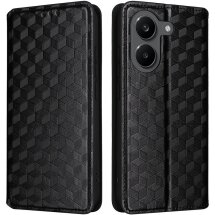 Чехол Deexe Rhombus Book для Xiaomi Poco X8 Pro - Black: фото 1 из 9