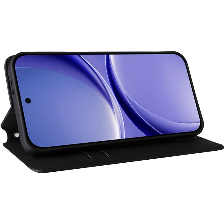 Чехол Deexe Rhombus Book для Xiaomi Poco X8 Pro - Black: фото 4 из 9