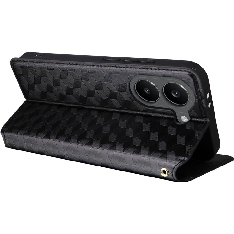 Чехол Deexe Rhombus Book для Xiaomi Poco X8 Pro - Black: фото 5 из 9