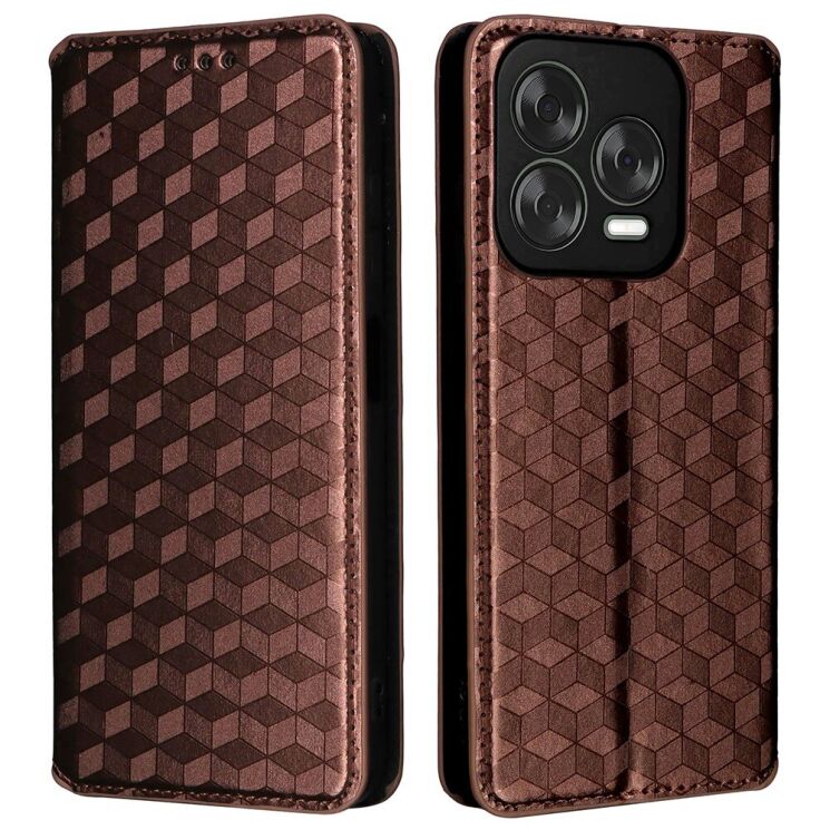 Чехол Deexe Rhombus Book для ZTE Nubia V70 Design - Brown: фото 1 из 10