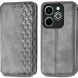 Чехол Deexe Rhombus Wallet для Infinix Hot 40i - Grey (345022H). Фото 1 из 6