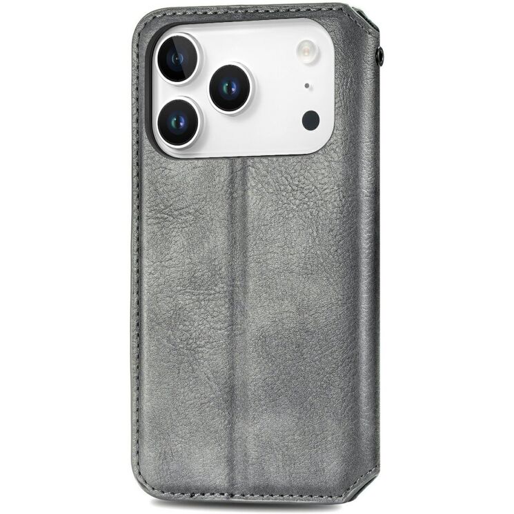 Чохол Deexe Rhombus Wallet для iPhone 18 Pro Max / 17 Pro Max - Grey: фото 5 з 6