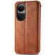 Чехол Deexe Rhombus Wallet для OPPO Reno 10 - Brown (333321Z). Фото 5 из 6