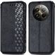 Чехол Deexe Rhombus Wallet для Realme 12 / 12 Plus - Black (355511B). Фото 1 из 6