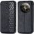 Чехол Deexe Rhombus Wallet для Realme 12 / 12 Plus - Black: фото 1 из 6