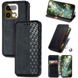 Чохол Deexe Rhombus Wallet для Realme 16 Pro Plus - Black: фото 1 з 9